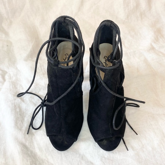 Qupid Lace-Up Heels - Picture 12 of 15